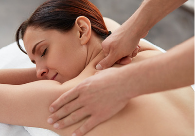 Massage on shoulder
